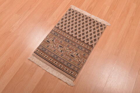 Botemir Beige Hand Knotted 14 X 20  Area Rug 100-108995 Image 2