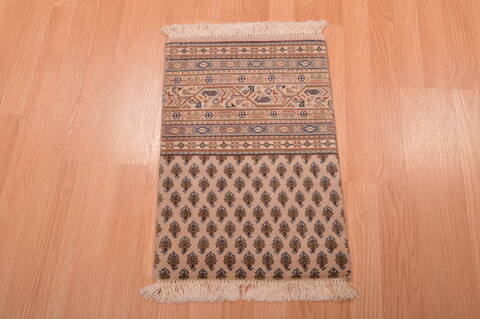 Botemir Beige Hand Knotted 14 X 20  Area Rug 100-108995 Image 4