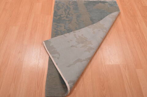 Modern Blue Hand Knotted 26 X 40  Area Rug 100-108997 Image 6