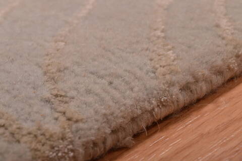 Modern Blue Hand Knotted 20 X 211  Area Rug 100-108999 Image 8
