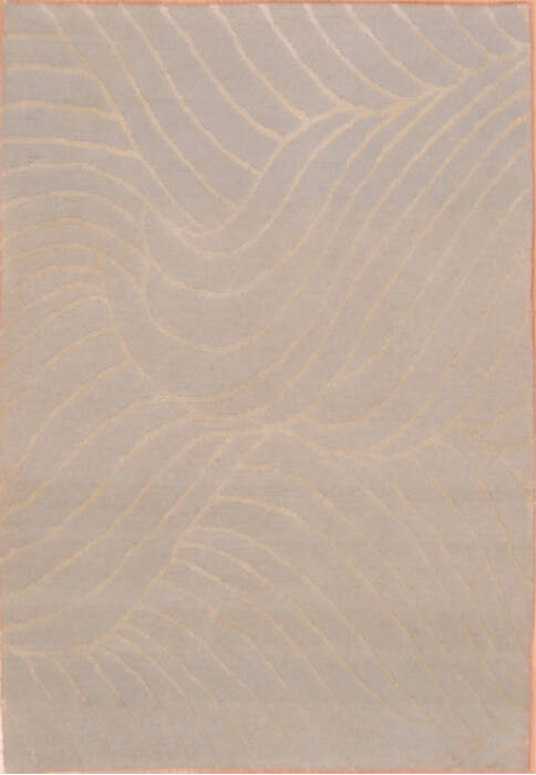 Modern Blue Hand Knotted 20 X 211  Area Rug 100-108999 Image 0