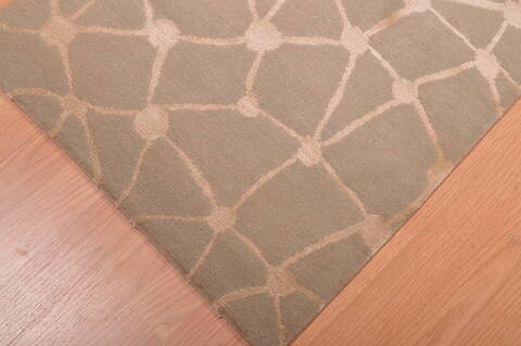 Modern Blue Hand Knotted 20 X 30  Area Rug 100-109000 Image 5