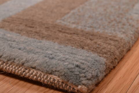 Modern Blue Hand Knotted 20 X 30  Area Rug 100-109002 Image 5