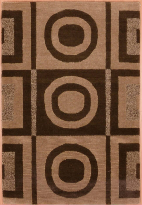Modern Brown Hand Knotted 20 X 30  Area Rug 100-109004 Image 0