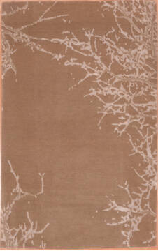 Modern Beige Hand Knotted 2'7" X 4'2"  Area Rug 100-109005