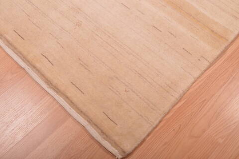 Gabbeh Beige Hand Knotted 52 X 87  Area Rug 100-109006 Image 7