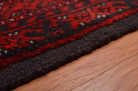 Khan Mohammadi Red Hand Knotted 98 X 128  Area Rug 100-109007 Image 14