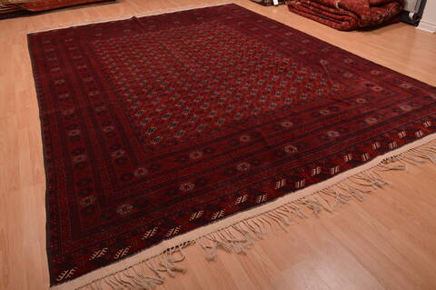 Khan Mohammadi Red Hand Knotted 98 X 128  Area Rug 100-109007 Image 6
