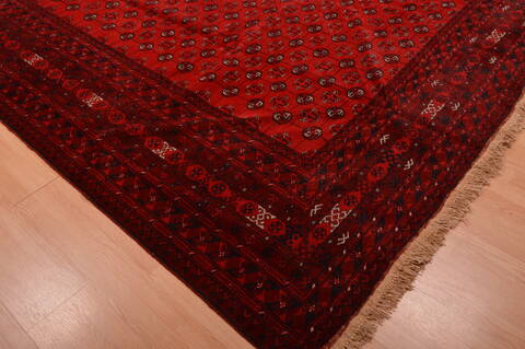 Khan Mohammadi Red Hand Knotted 84 X 110  Area Rug 100-109009 Image 11