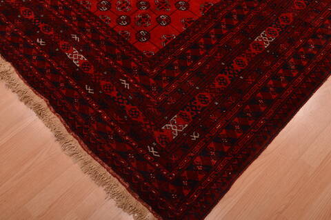 Khan Mohammadi Red Hand Knotted 84 X 110  Area Rug 100-109009 Image 12