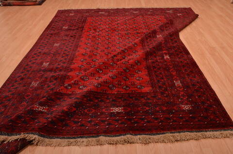 Khan Mohammadi Red Hand Knotted 84 X 110  Area Rug 100-109009 Image 17