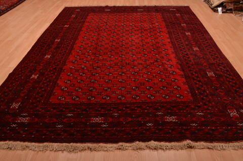 Khan Mohammadi Red Hand Knotted 84 X 110  Area Rug 100-109009 Image 2