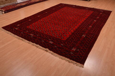 Khan Mohammadi Red Hand Knotted 84 X 110  Area Rug 100-109009 Image 3
