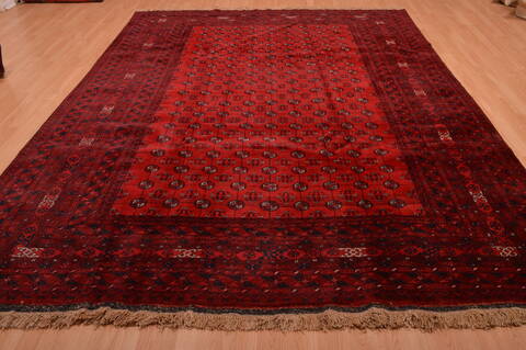 Khan Mohammadi Red Hand Knotted 84 X 110  Area Rug 100-109009 Image 6