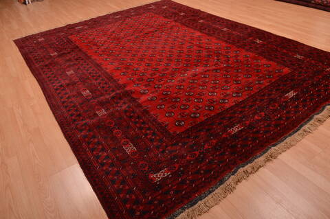 Khan Mohammadi Red Hand Knotted 84 X 110  Area Rug 100-109009 Image 7