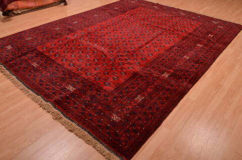 Khan Mohammadi Red Hand Knotted 84 X 110  Area Rug 100-109009 Image 8