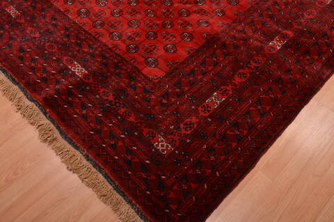 Khan Mohammadi Red Hand Knotted 84 X 110  Area Rug 100-109009 Image 9
