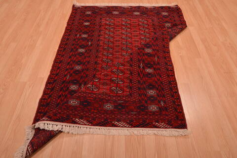 Khan Mohammadi Red Hand Knotted 43 X 61  Area Rug 100-109014 Image 13