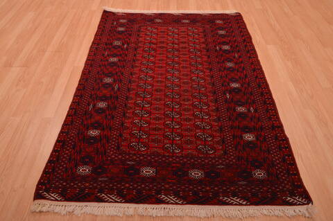 Khan Mohammadi Red Hand Knotted 43 X 61  Area Rug 100-109014 Image 1