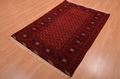 Khan Mohammadi Red Hand Knotted 43 X 61  Area Rug 100-109014 Image 2