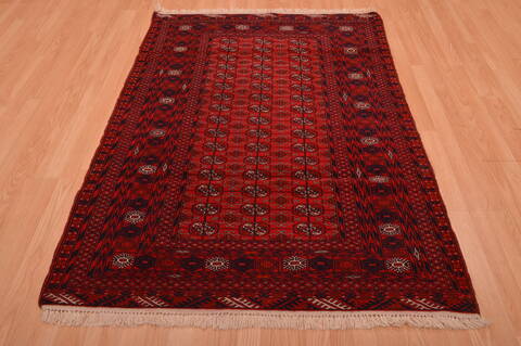 Khan Mohammadi Red Hand Knotted 43 X 61  Area Rug 100-109014 Image 4