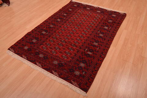 Khan Mohammadi Red Hand Knotted 43 X 61  Area Rug 100-109014 Image 5