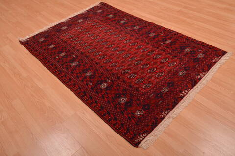 Khan Mohammadi Red Hand Knotted 43 X 61  Area Rug 100-109014 Image 6
