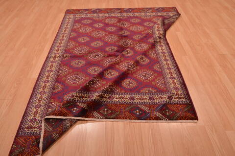 Baluch Red Hand Knotted 56 X 75  Area Rug 100-109015 Image 12