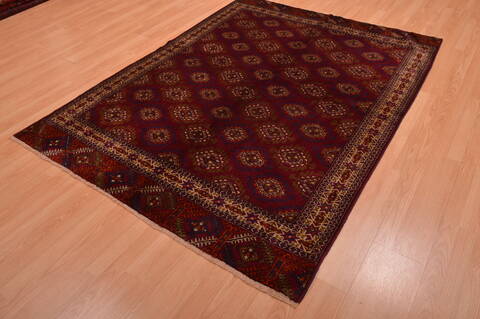 Baluch Red Hand Knotted 56 X 75  Area Rug 100-109015 Image 2