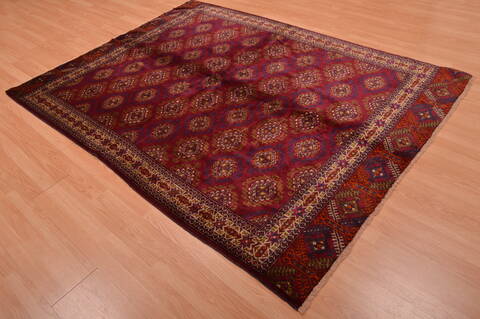 Baluch Red Hand Knotted 56 X 75  Area Rug 100-109015 Image 3