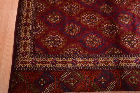 Baluch Red Hand Knotted 56 X 75  Area Rug 100-109015 Image 9