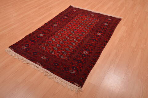 Khan Mohammadi Red Hand Knotted 40 X 59  Area Rug 100-109022 Image 2