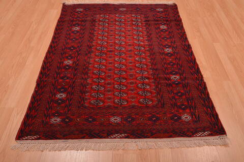 Khan Mohammadi Red Hand Knotted 40 X 59  Area Rug 100-109022 Image 4
