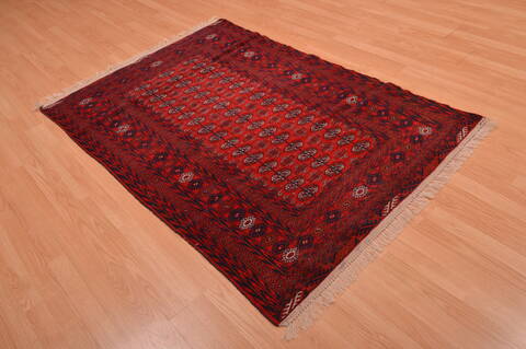 Khan Mohammadi Red Hand Knotted 40 X 59  Area Rug 100-109022 Image 6