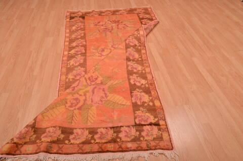 Daghestan Orange Hand Knotted 41 X 82  Area Rug 100-109062 Image 13