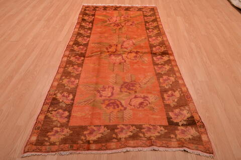 Daghestan Orange Hand Knotted 41 X 82  Area Rug 100-109062 Image 1
