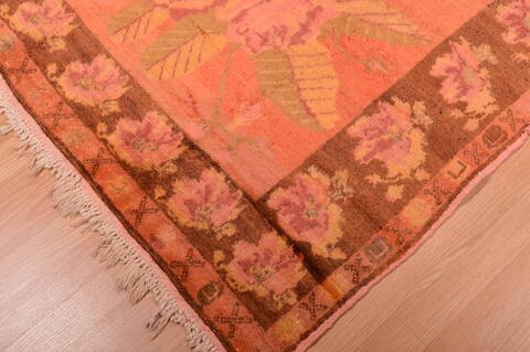 Daghestan Orange Hand Knotted 41 X 82  Area Rug 100-109062 Image 7