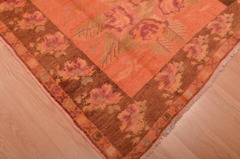 Daghestan Orange Hand Knotted 41 X 82  Area Rug 100-109062 Image 9