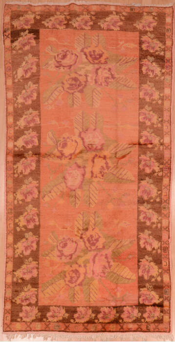 Daghestan Orange Hand Knotted 41 X 82  Area Rug 100-109062 Image 0