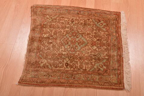 Baluch Brown Square Hand Knotted 22 X 22  Area Rug 100-109081 Image 1