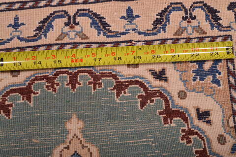 Nain Blue Square Hand Knotted 110 X 21  Area Rug 100-109082 Image 10