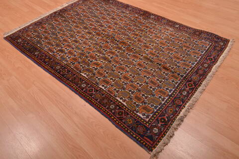 Shiraz Red Hand Knotted 47 X 65  Area Rug 100-109099 Image 3