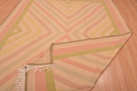 Kilim Beige Square Hand Knotted 120 X 121  Area Rug 100-109101 Image 11