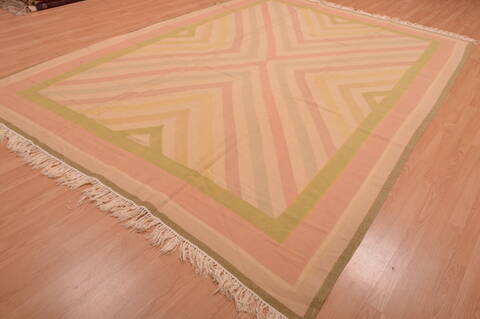 Kilim Beige Square Hand Knotted 120 X 121  Area Rug 100-109101 Image 2
