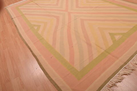 Kilim Beige Square Hand Knotted 120 X 121  Area Rug 100-109101 Image 3