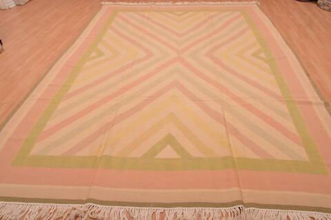 Kilim Beige Square Hand Knotted 120 X 121  Area Rug 100-109101 Image 4