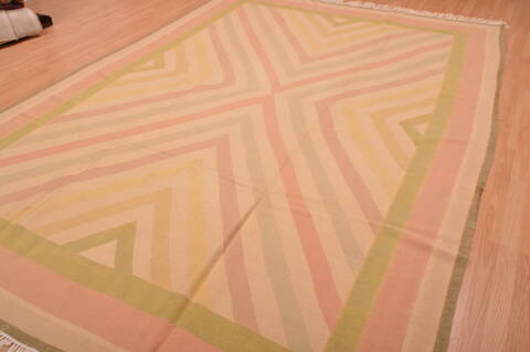 Kilim Beige Square Hand Knotted 120 X 121  Area Rug 100-109101 Image 5