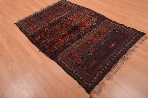 Shahsavan Red Hand Knotted 39 X 55  Area Rug 100-109112 Image 3