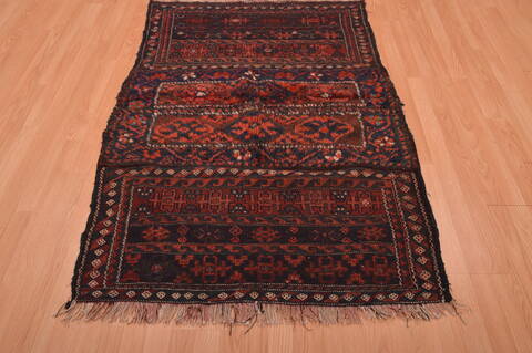 Shahsavan Red Hand Knotted 39 X 55  Area Rug 100-109112 Image 4