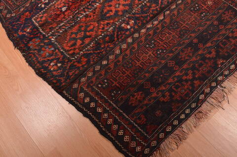 Shahsavan Red Hand Knotted 39 X 55  Area Rug 100-109112 Image 6